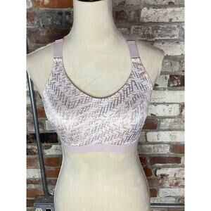 Victoria’s Secret Sport Strappy Back Padded Sports Bra Abstract Pattern Size 34D
